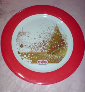 Free Christmas plate from CDO 