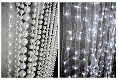 beaded and led curtains